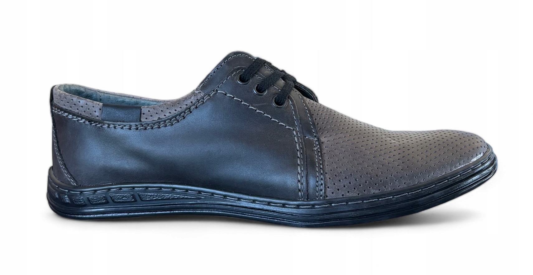 Kožené pánské polobotky Polbut model 343P Polbut velikost 43