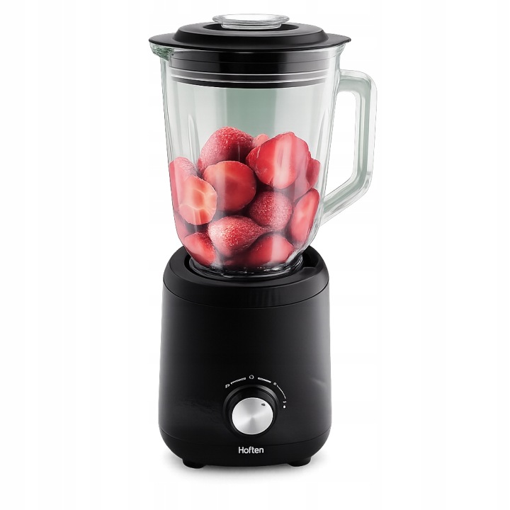 Blender kielichowy szklany Hoffen 600W 1,5L Pulse Czarny