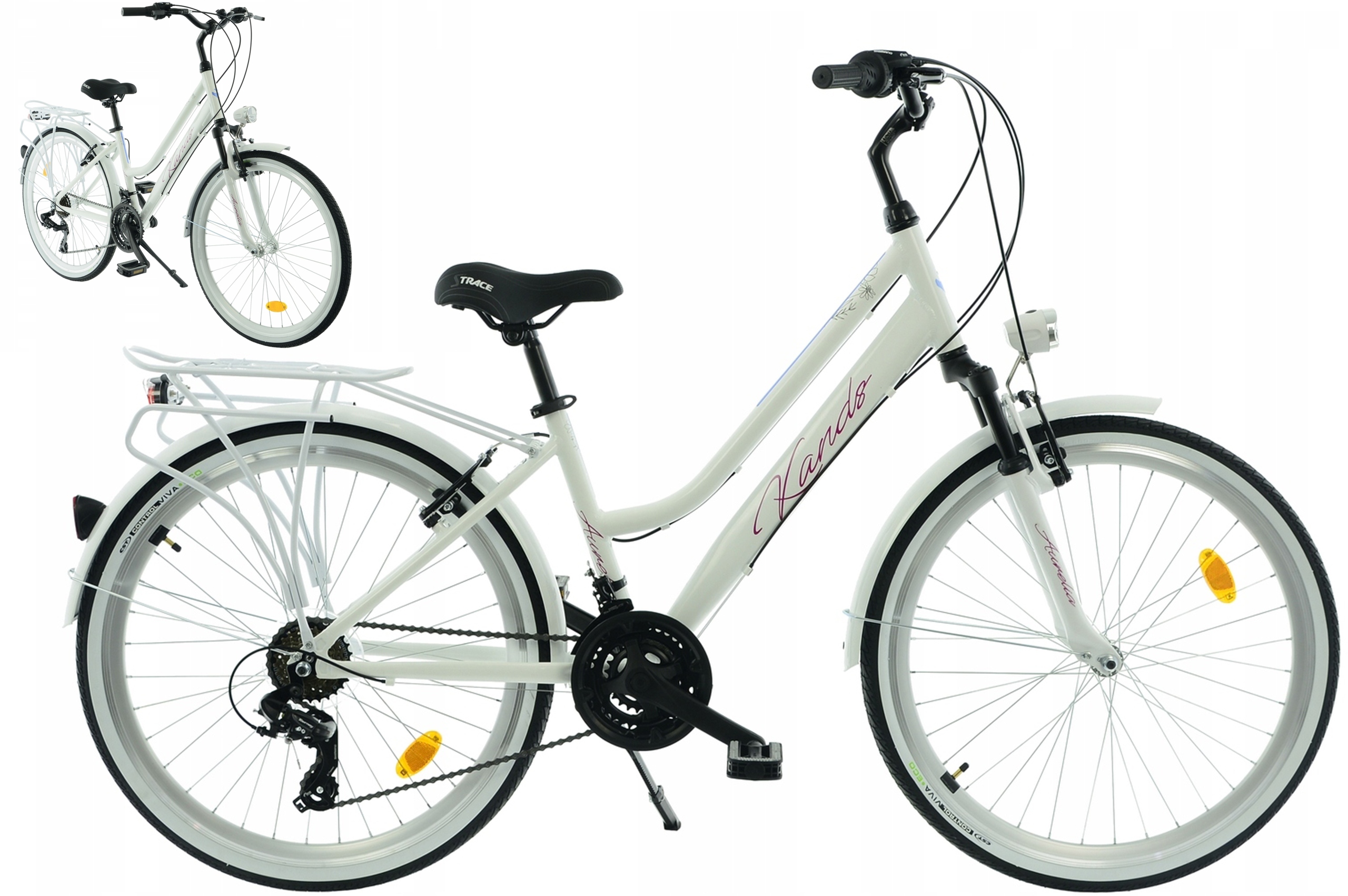 Rower Miejski 26" Kands Aurelia rama 15" biały R25