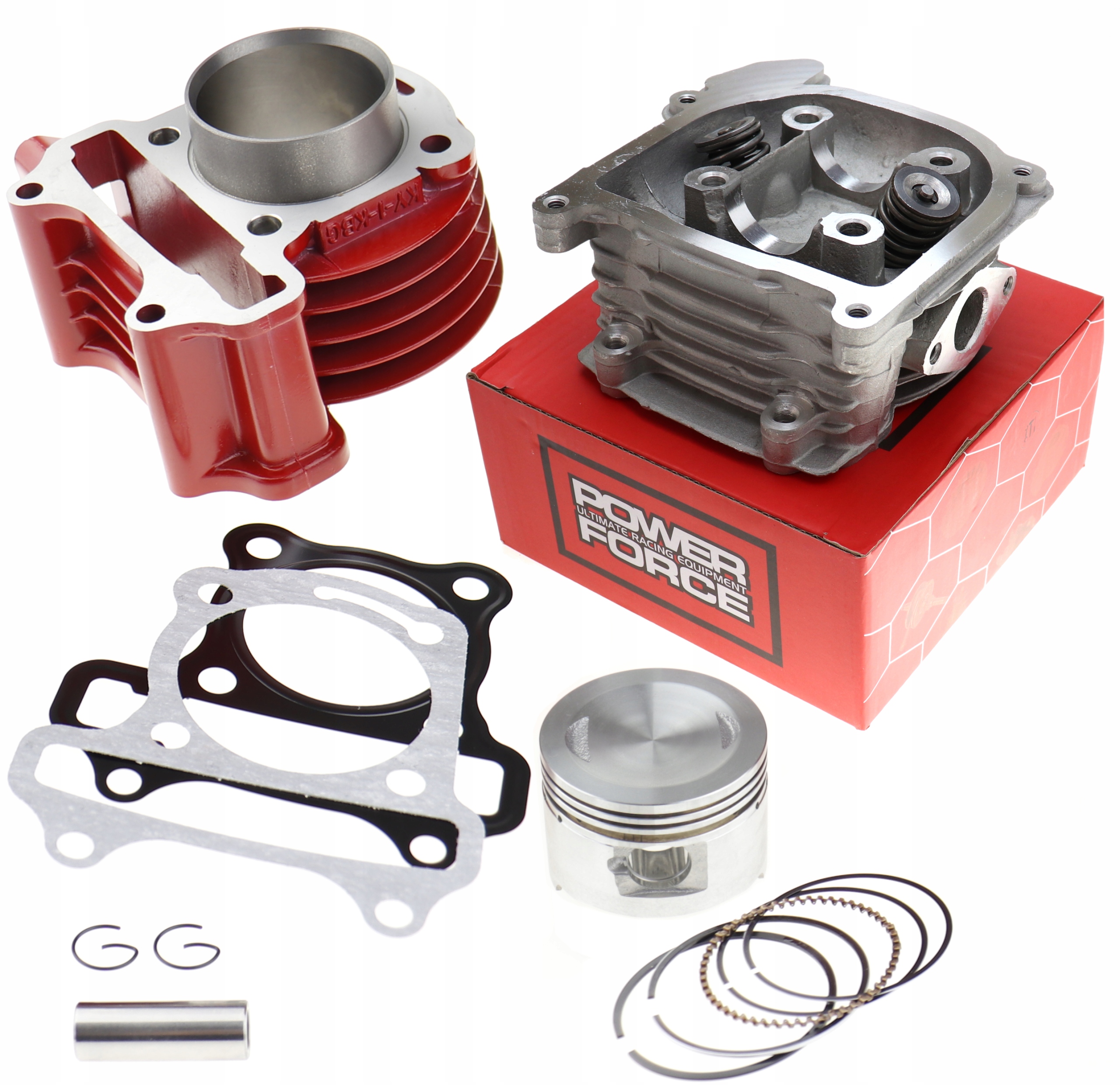 

Cylinder 100 Głowica Skuter 4T GY6 Duże Zawory