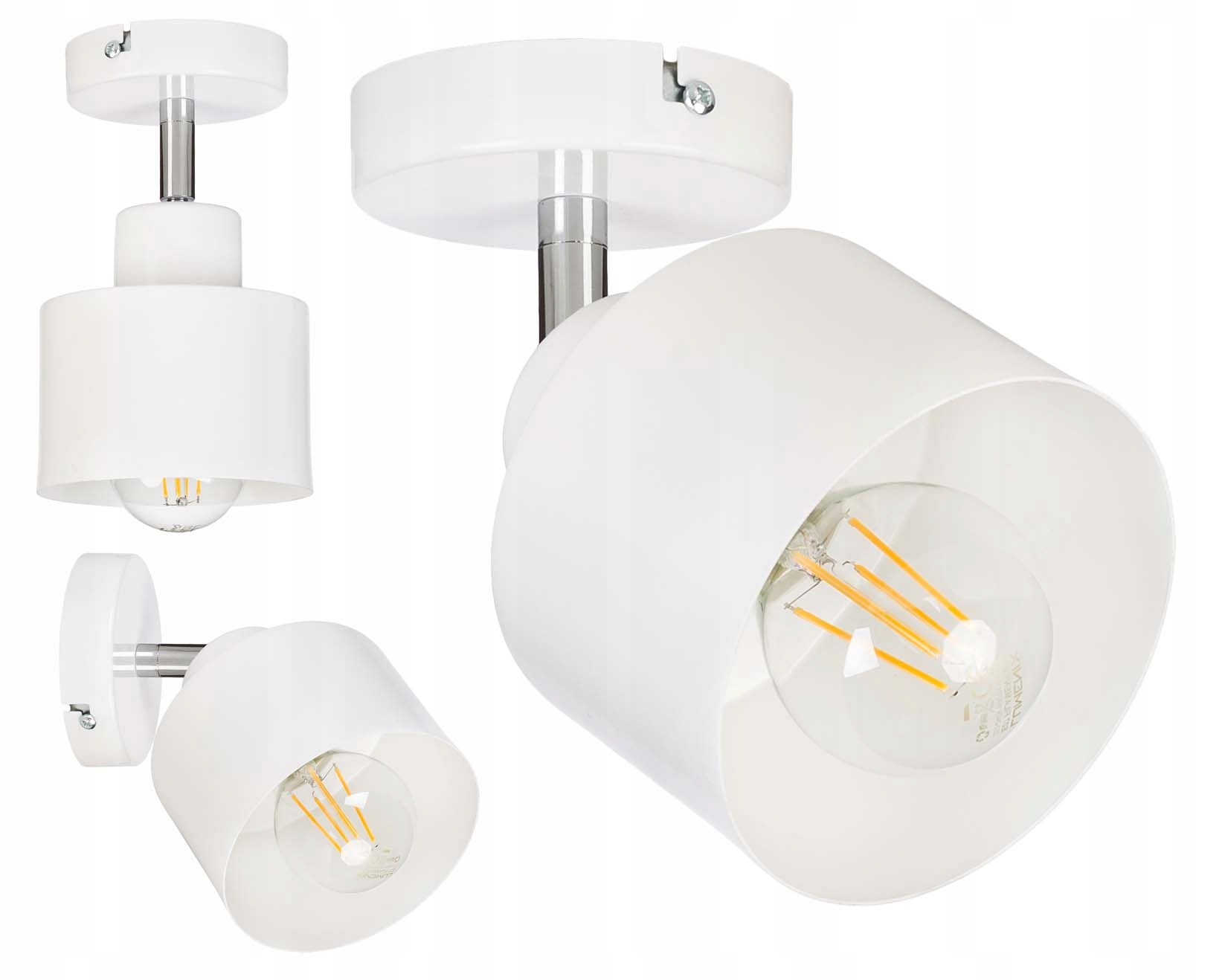

Lampa Kinkiet żyrandol regulowany loft metal Kubek