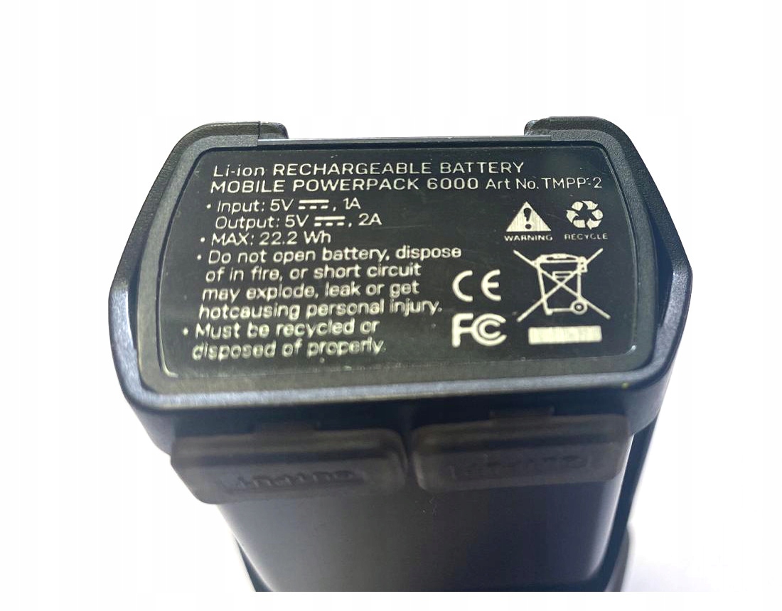 Topeak Mobile PowerPack 6000 mobilna ładowarka do telefonu Model Mobile PowerPack 6000