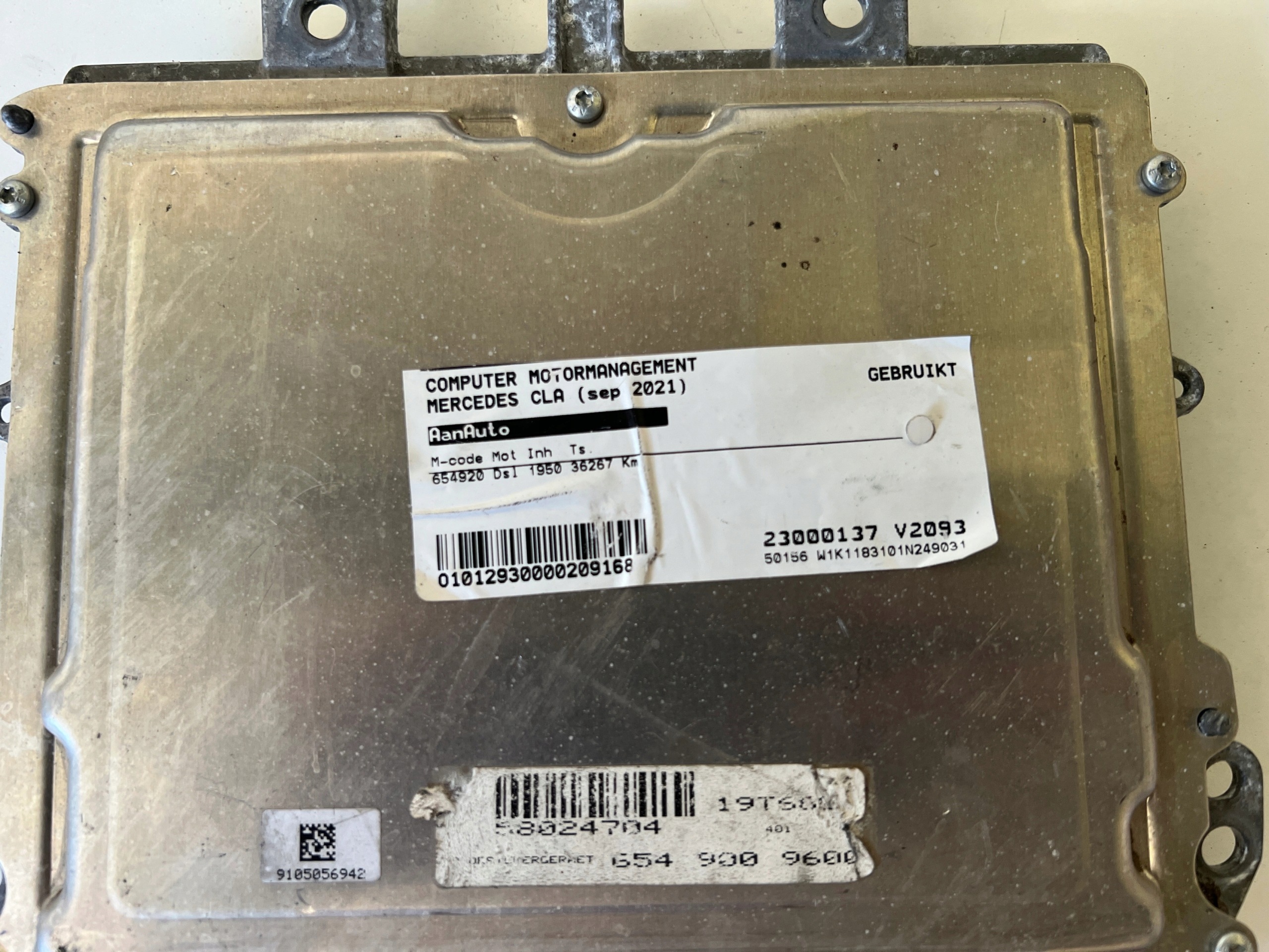 MERCEDES CLA KLASA 2.0 CDI A6549009600 A6549017600 0281037274 computer ECU