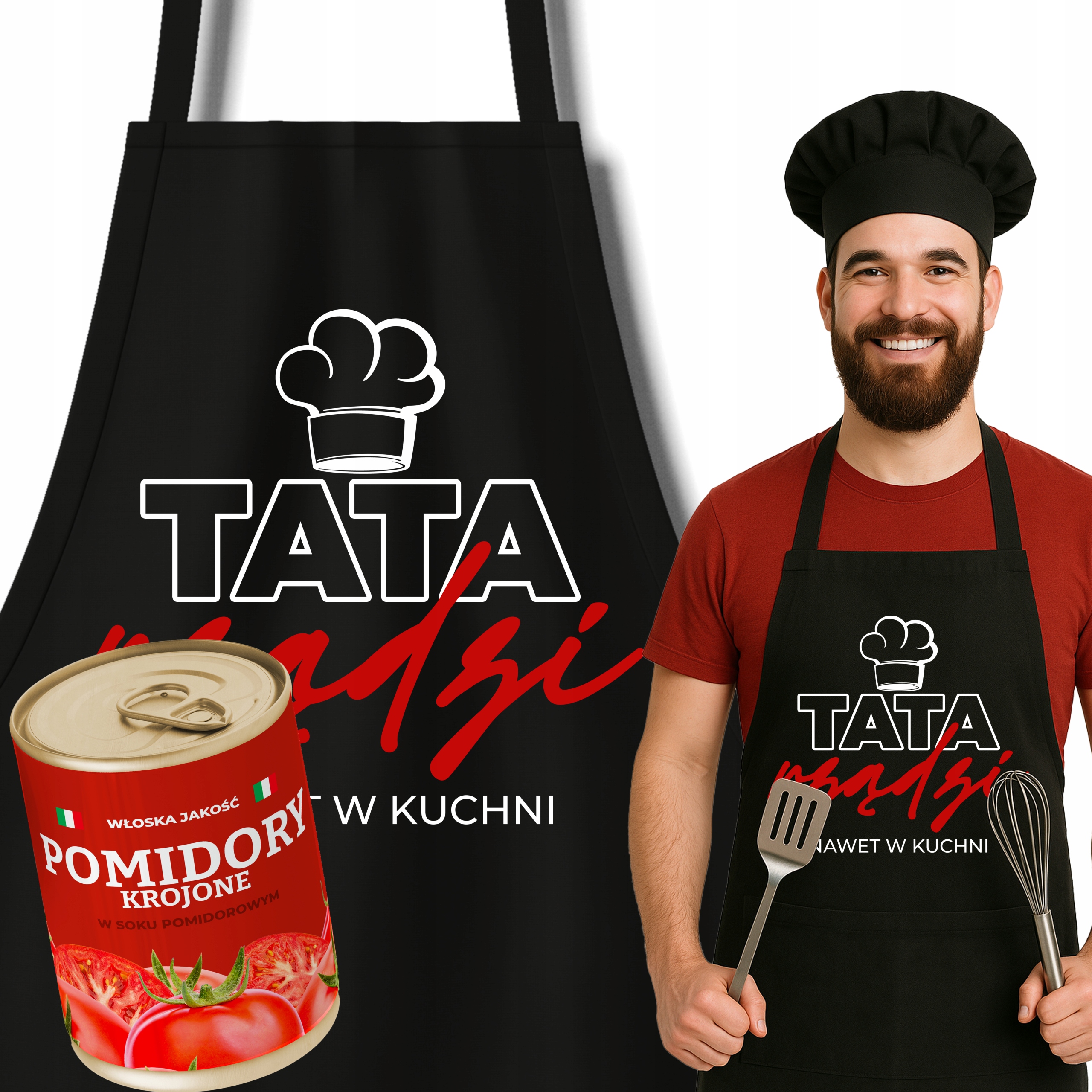 Plechovka Rajčata Zástěra Černý Dárek Den Otců Pro Tátu Táta Vládne