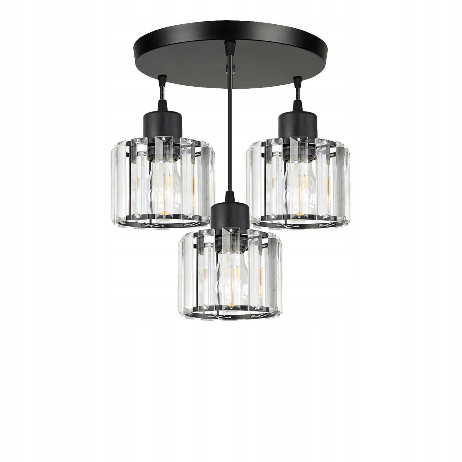 LAMPA WISZĄCA SUFITOWA ŻYRANDOL PLAFON LED szklana Zasilanie sieciowe