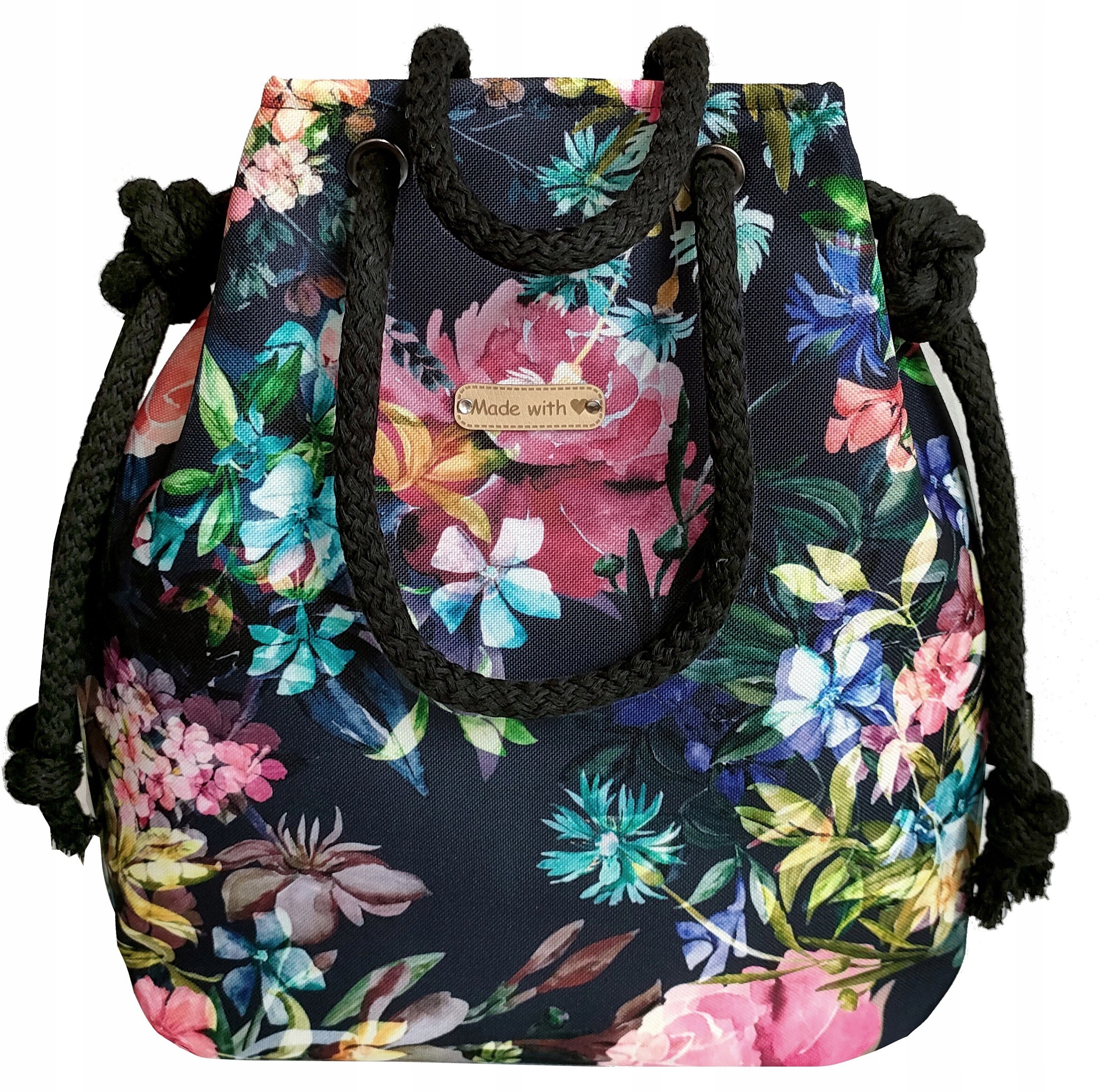 Torba Torebka A4 Worek Kwiaty KOLORY + NA ZAMEK Model WIOSNA/LATO