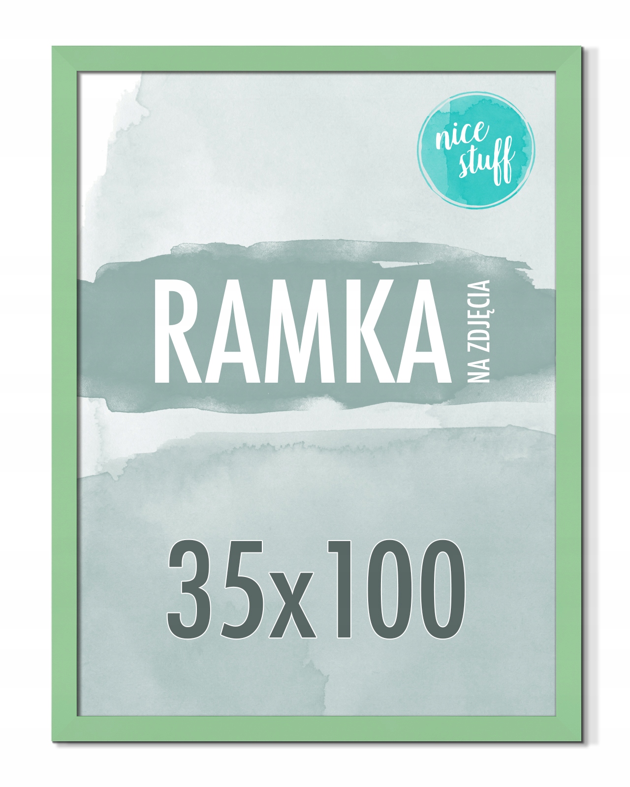 Rámeček 35x100 Rámeček Na Fotografie 100x35 Rámečky na fotografii zelená mátová