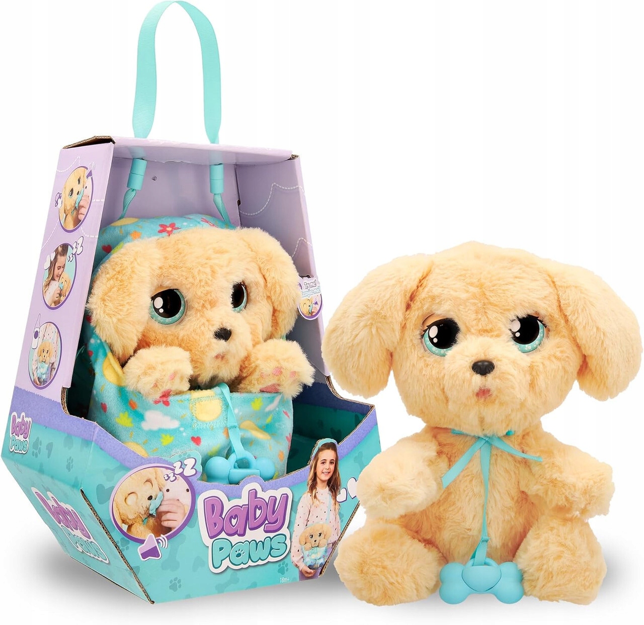 Baby Paws Lablador Interaktywny Pluszowy Piesek Z Dźwiękiem Dla Dzieci