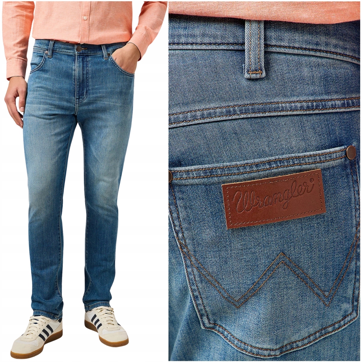 Wrangler Larston Slim 365 Cool prodyšné zúžené džínové kalhoty W34 L34