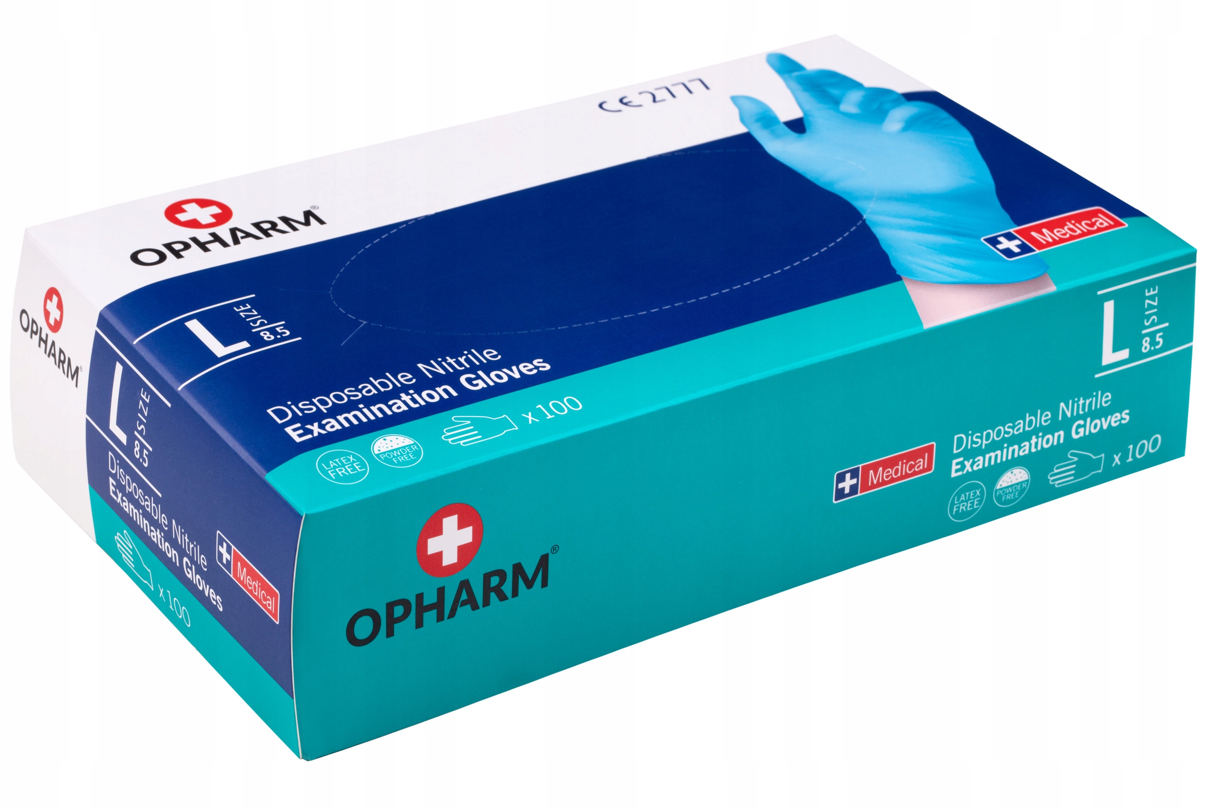 

Rękawice Nitrylowe Opharm Niebieskie L 100 szt.
