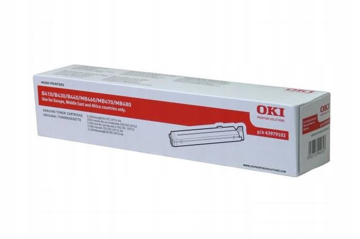 Originálny čierny toner Oki B410, B430, B440, MB460, MB470, MB480 43979102