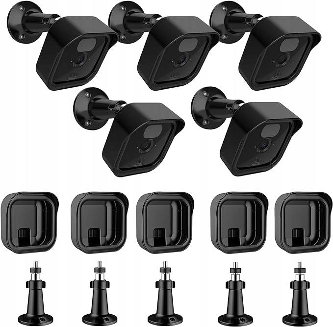 Blink Držák na venkovní kameru Univerzální 5 kusů Černý Velký Set