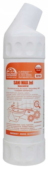 

Dolphin Sani Max Gel 750ml Żel Do Dezynfekcji Wc