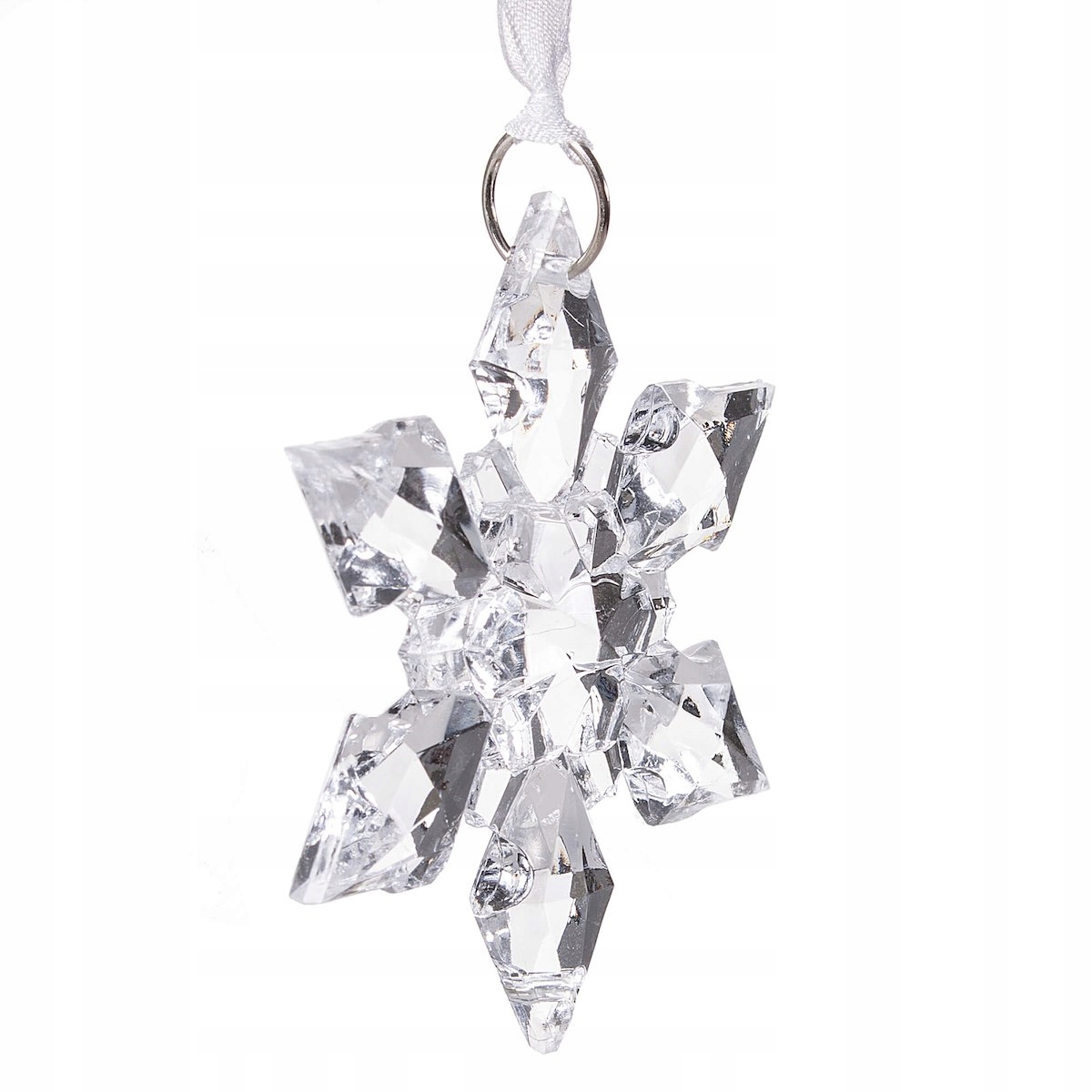 KRYSZTAŁEK NA CHOINKĘ ZAWIESZKA CHOINKOWA DIAMENT ŚNIEŻYNKA BOMBKA 4,5cm Materiał inny materiał