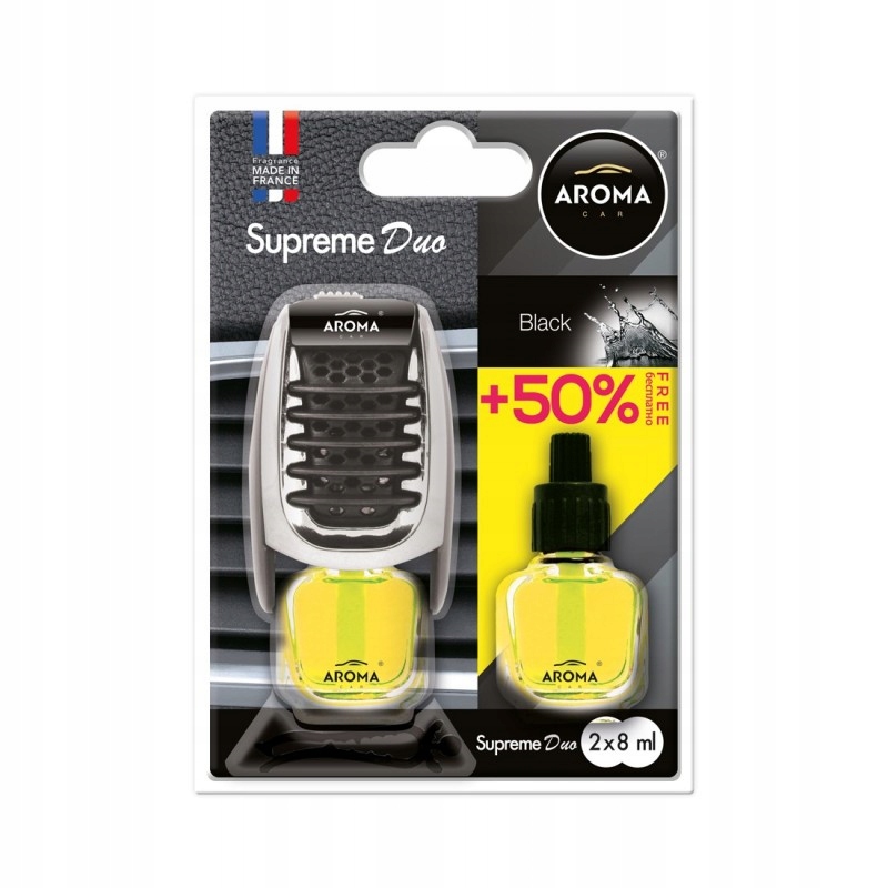 

Zapach Samochodowy Aroma Supreme Duo 2x8ML Black