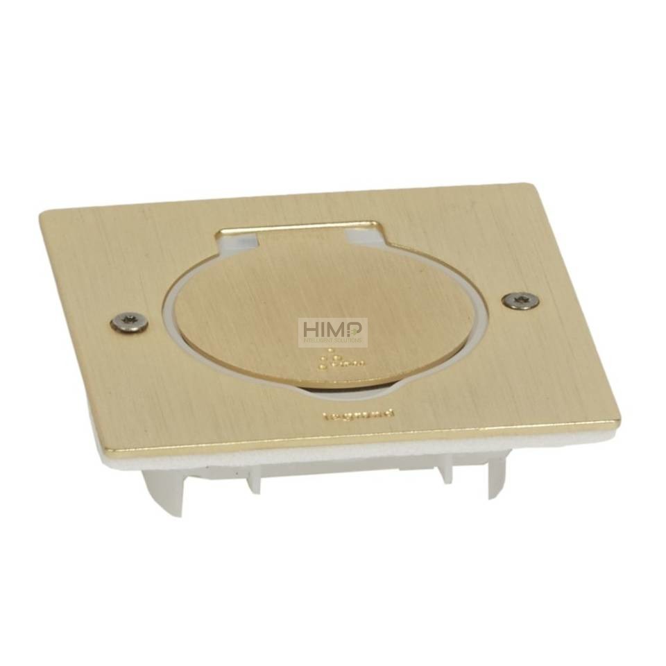 Kryt podlahovej zásuvky štvorcový Mosadz