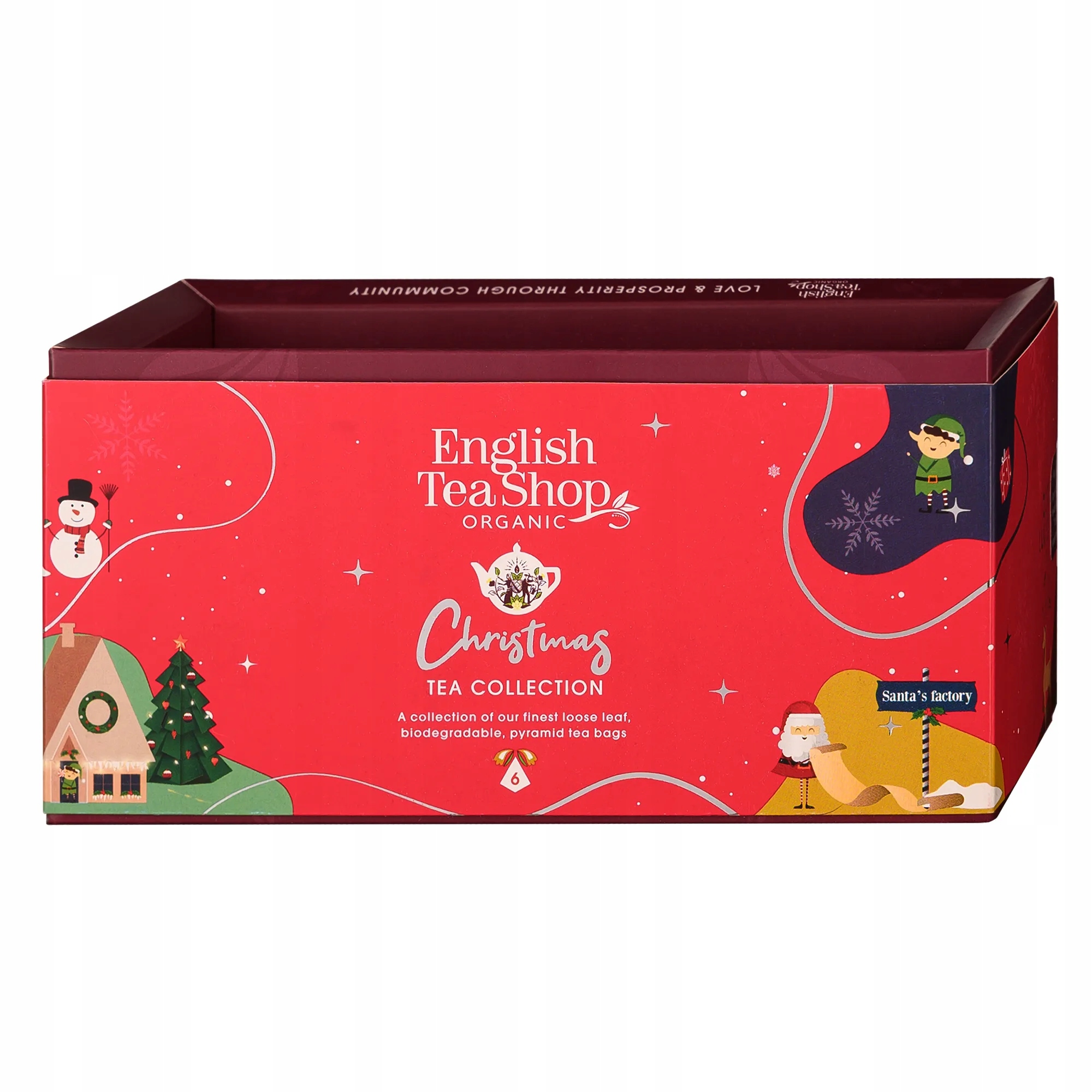 Levně Sada vánočních čajů Red Wonders English Tea Shop 6 ks