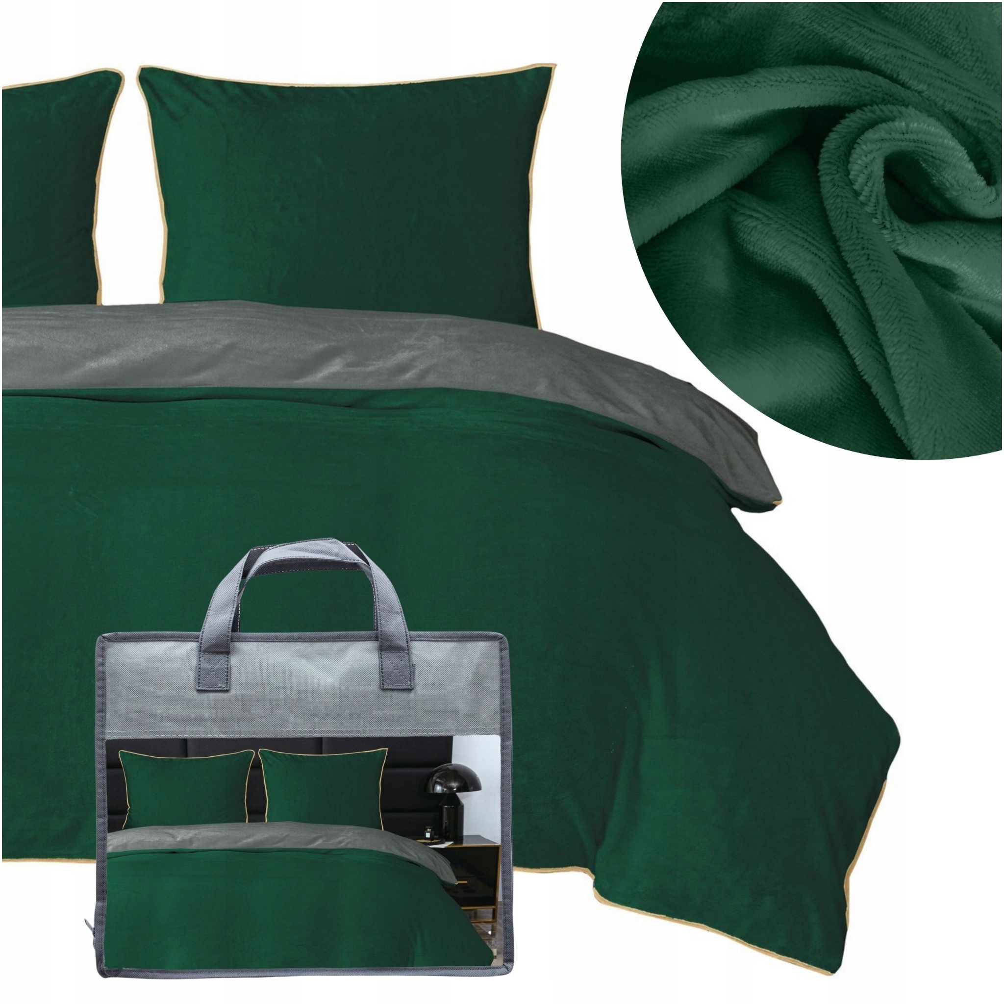 Posteľná Bielizeň Plyšový medvedík 200x220 Sada 3 dielov Hladká s lemom Teplá Osman