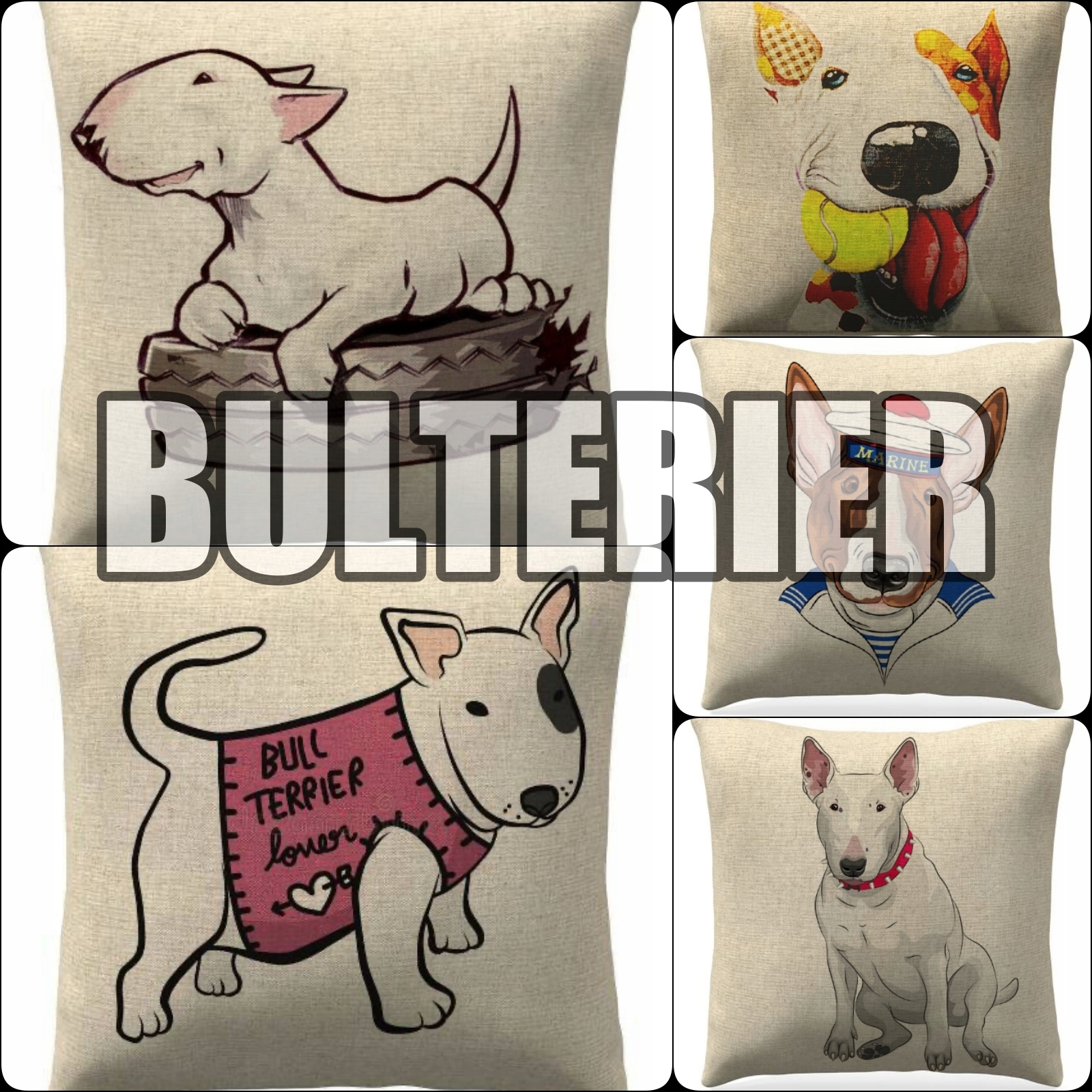 

Poszewka na poduszkę Bulterier Bullterier