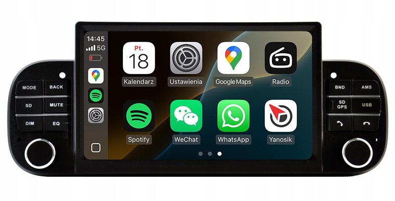 Fiat Panda Rádio Navigace Android Auto Apple Carplay 6+128