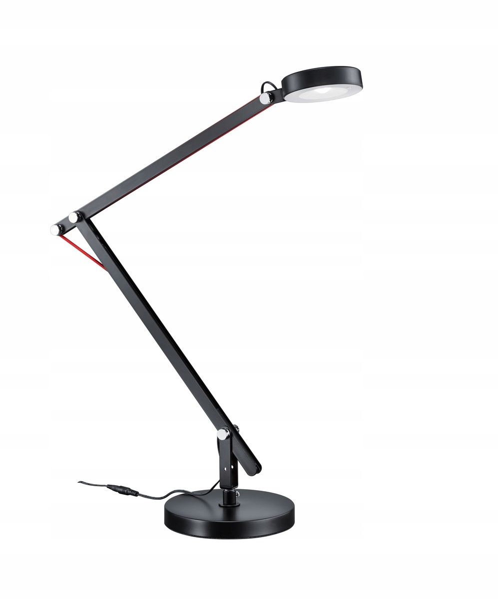 Moderná stolová lampa Amsterdam čierna Trio