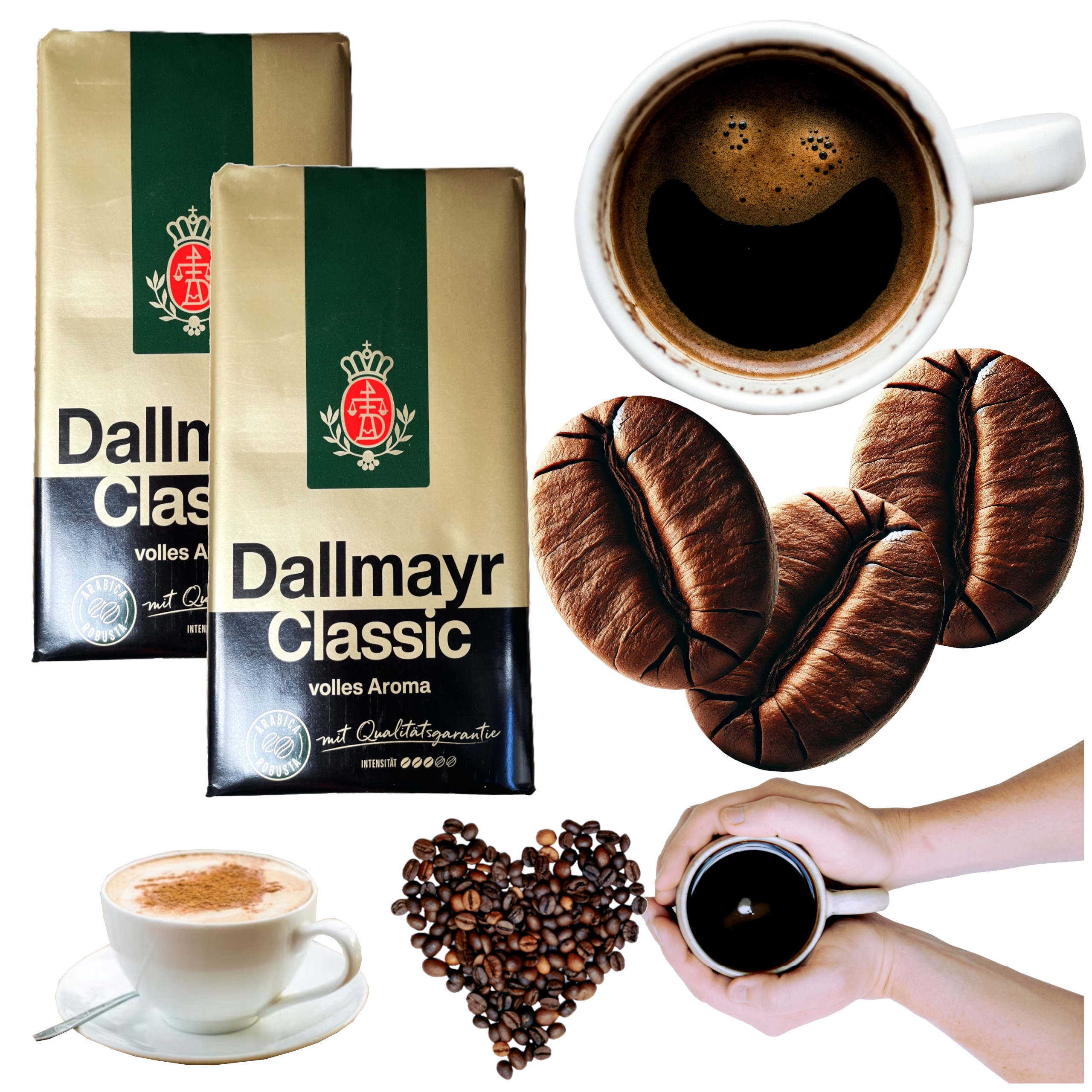 Kawa mielona Dallmayr 2x500g Classic Arabica 100% tradycyjna palona 1 Kg