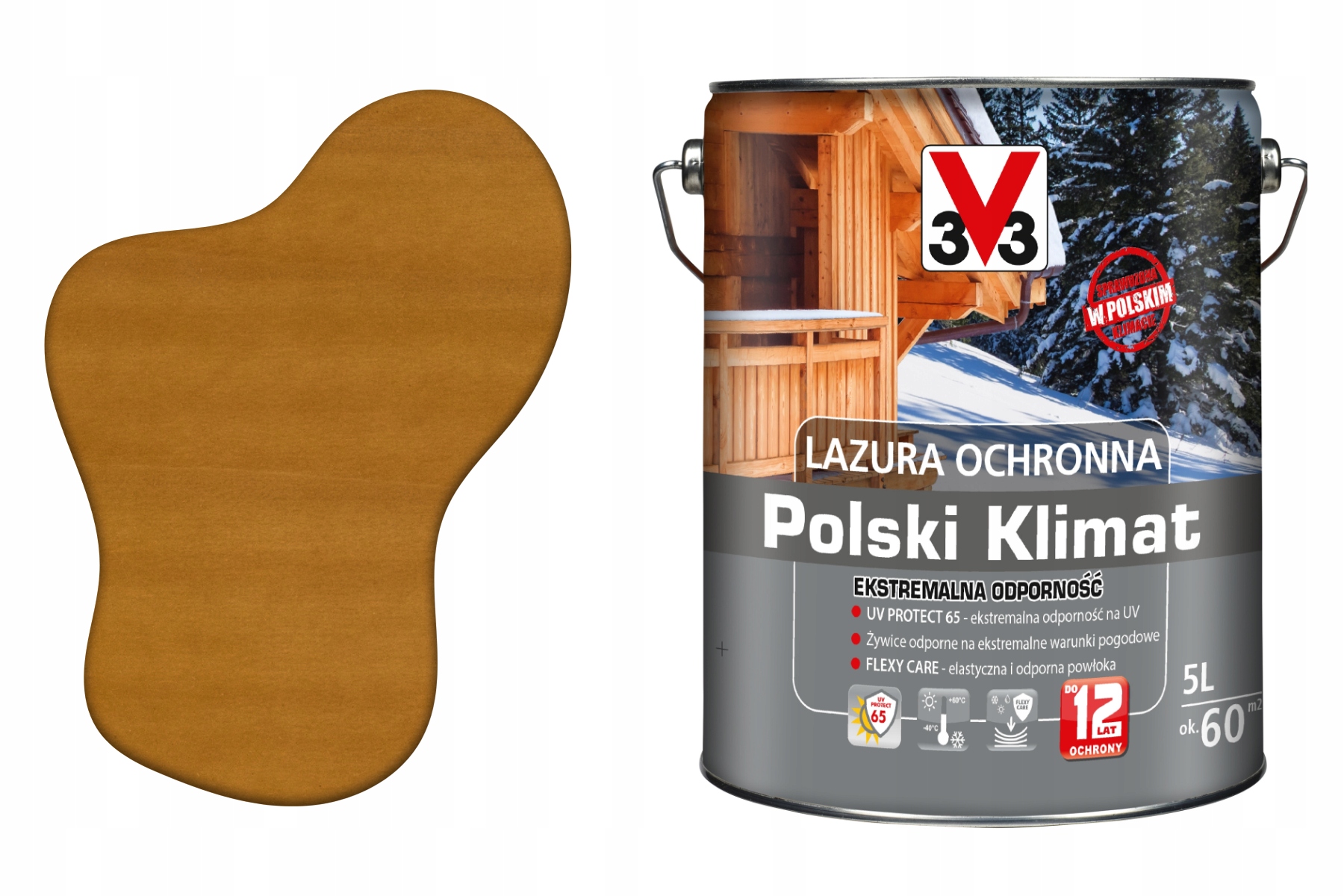 3V3 Výkonný lakovací nátěr pro střešní krytinu Impregnát na vodu Uv pro dřevo Extra Eko