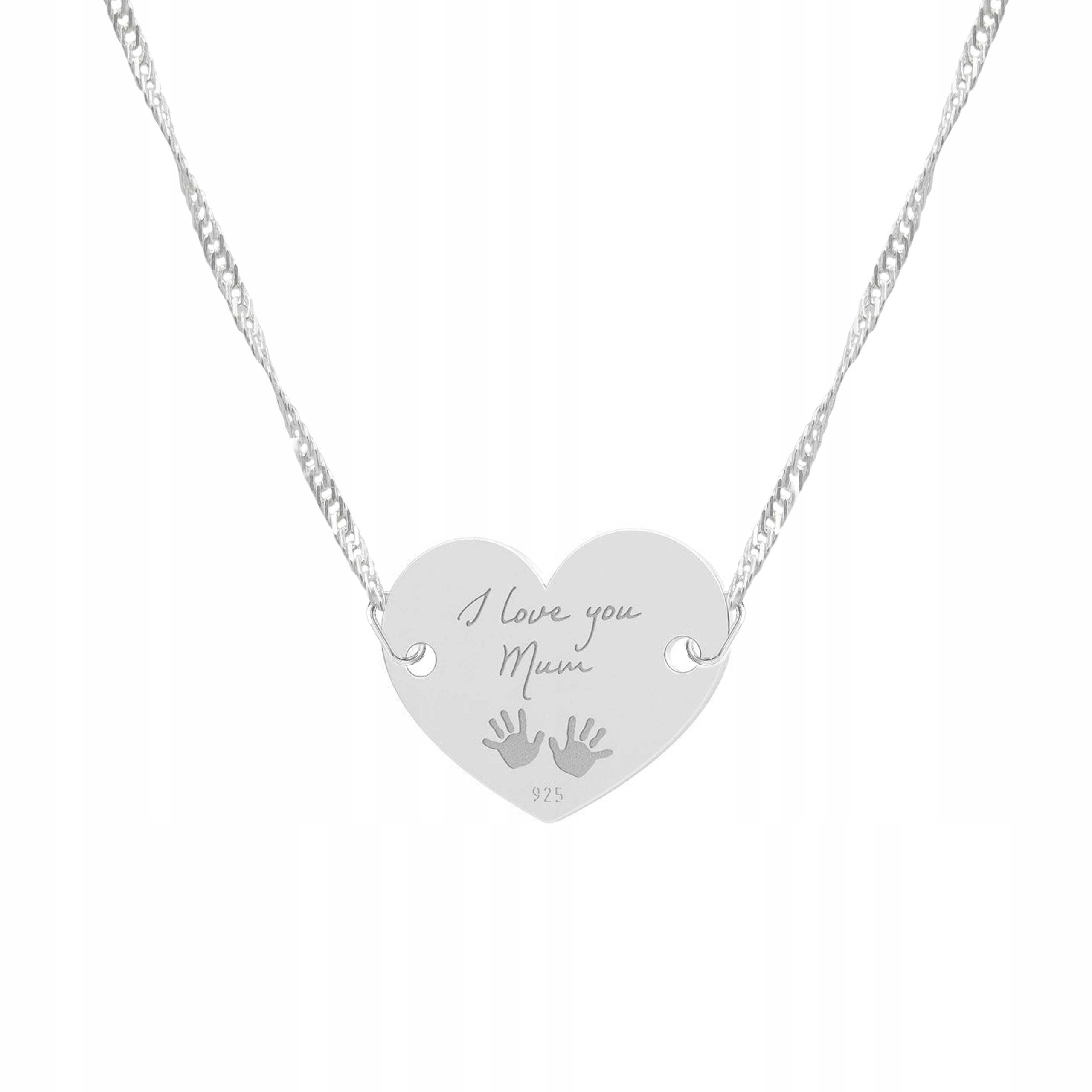 Stříbrný řetízek náhrdelník 925 Ruce Dítěte