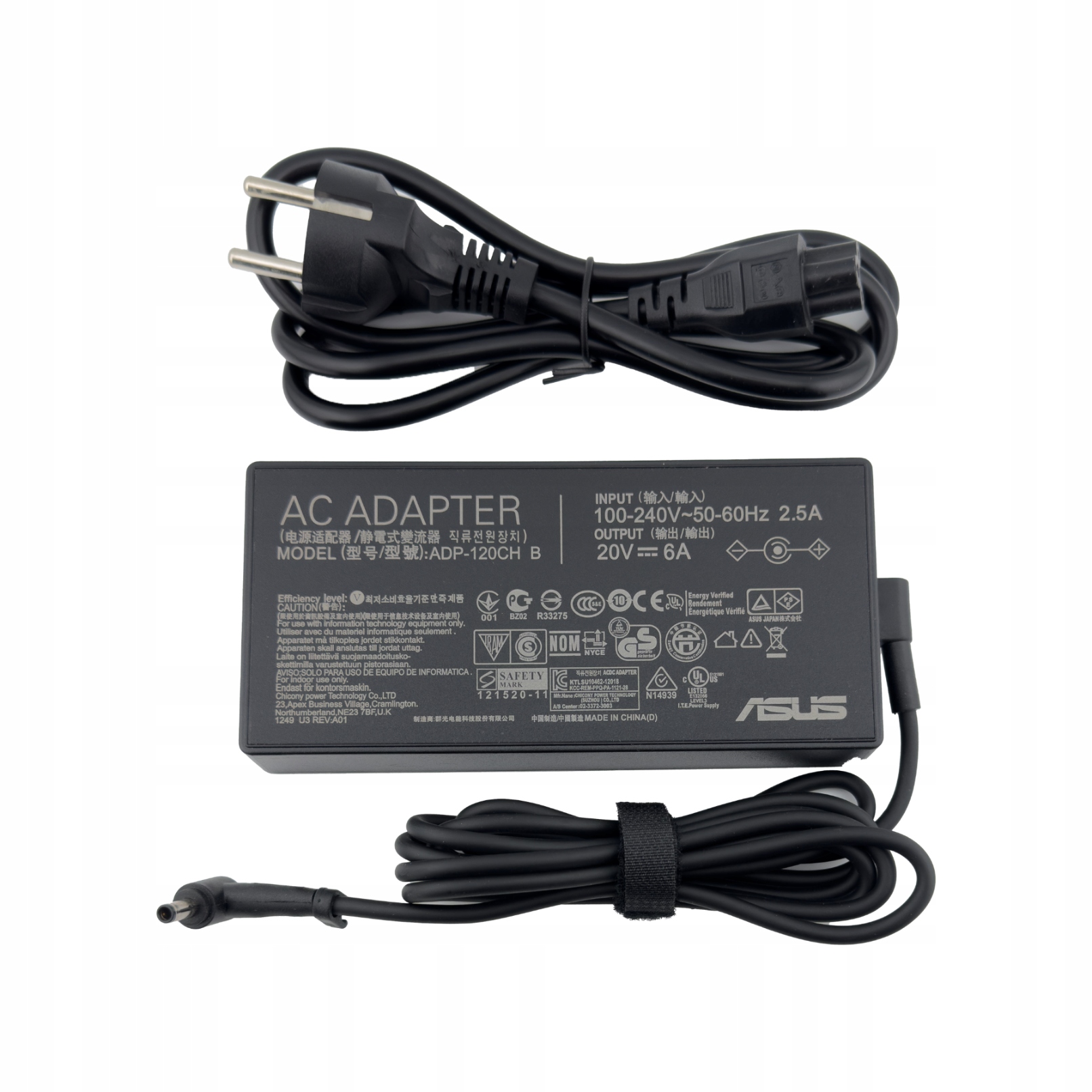 Zasilacz Ładowarka Asus 20V 6A 120W 4,5x3,0mm