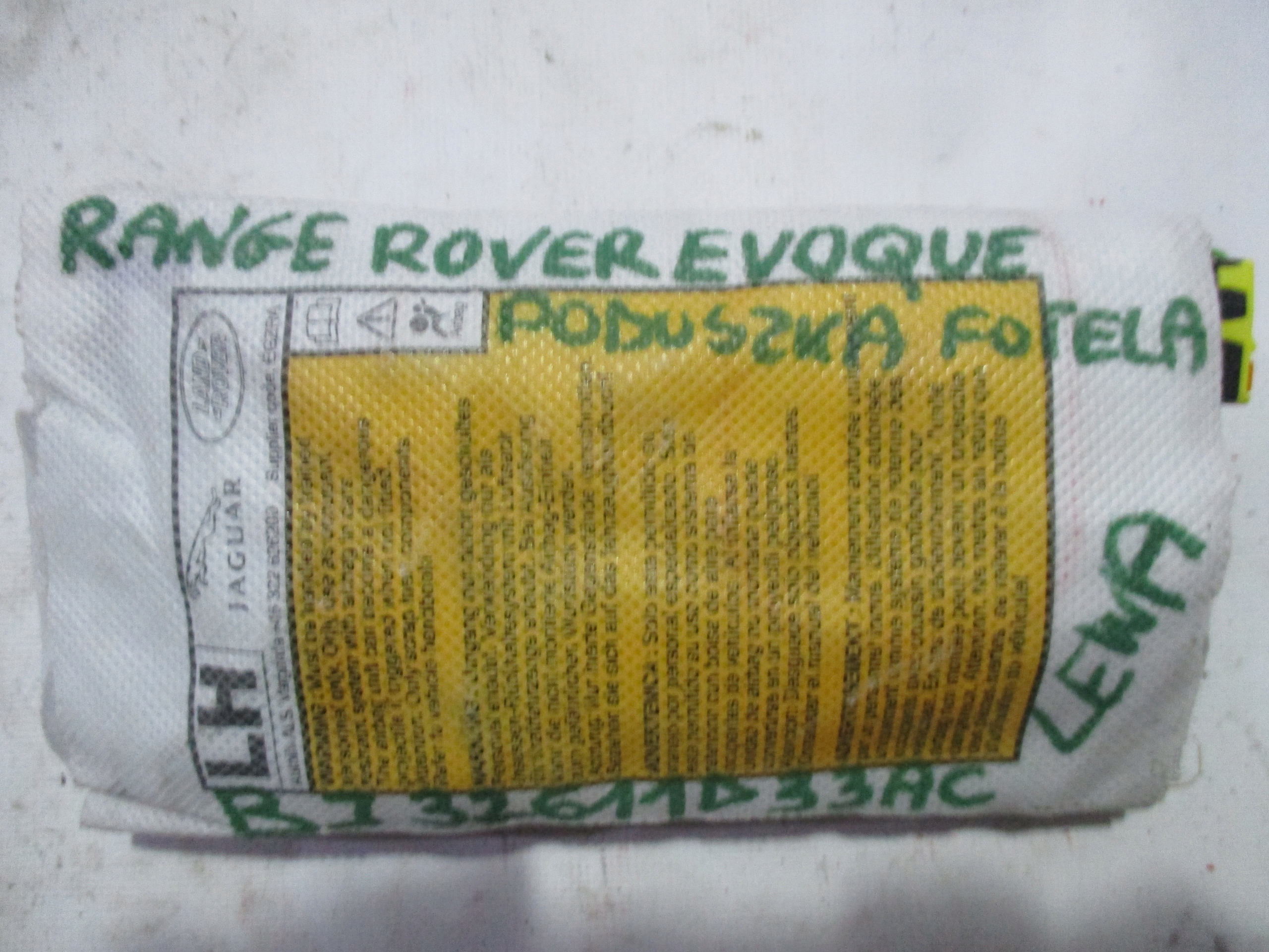 подушка кресло левый Range Rover Evoque 11-15r BJ32611D33AC