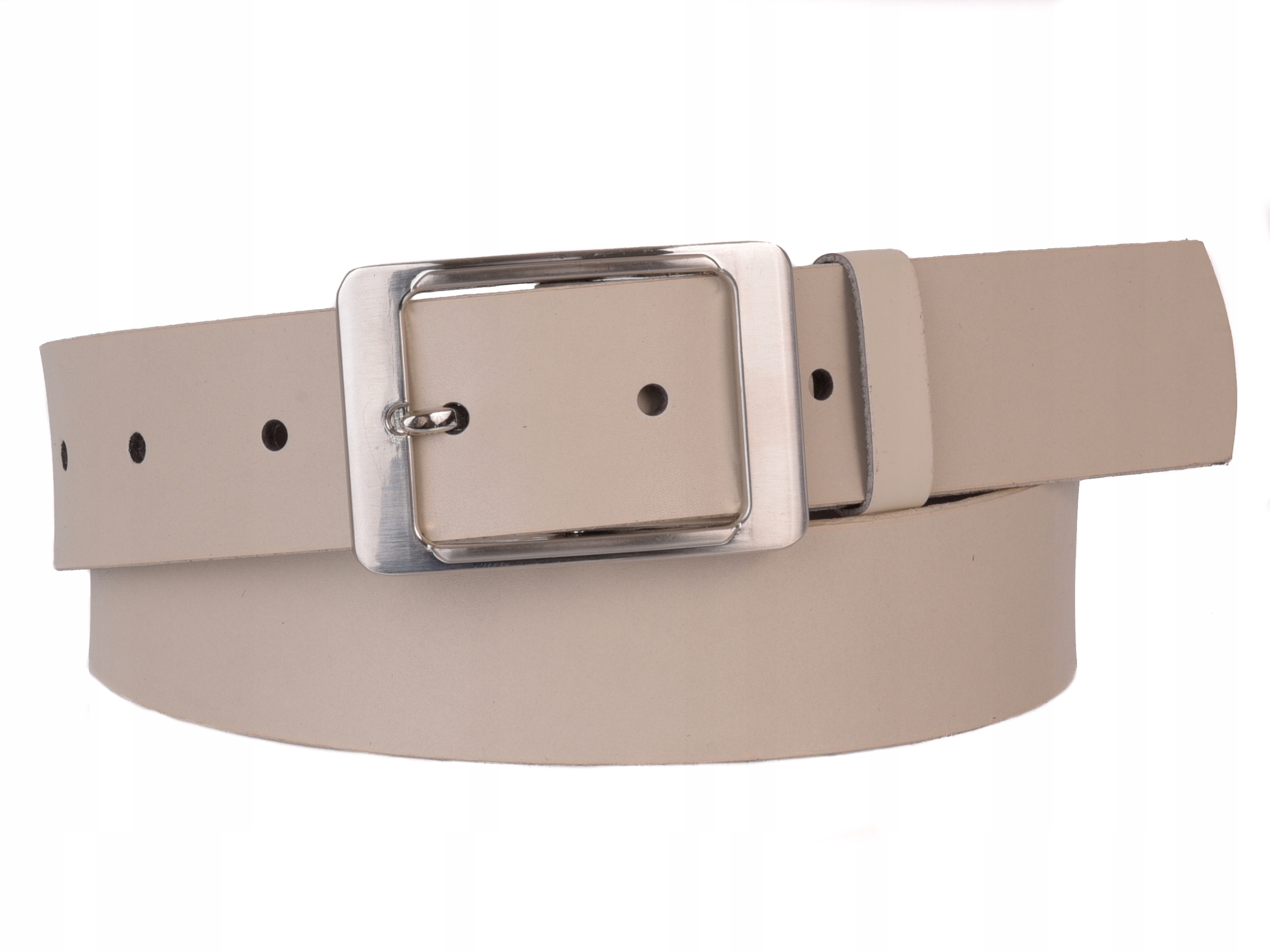 

Skórzany Pasek damski Szeroki Ecru 4cm 105