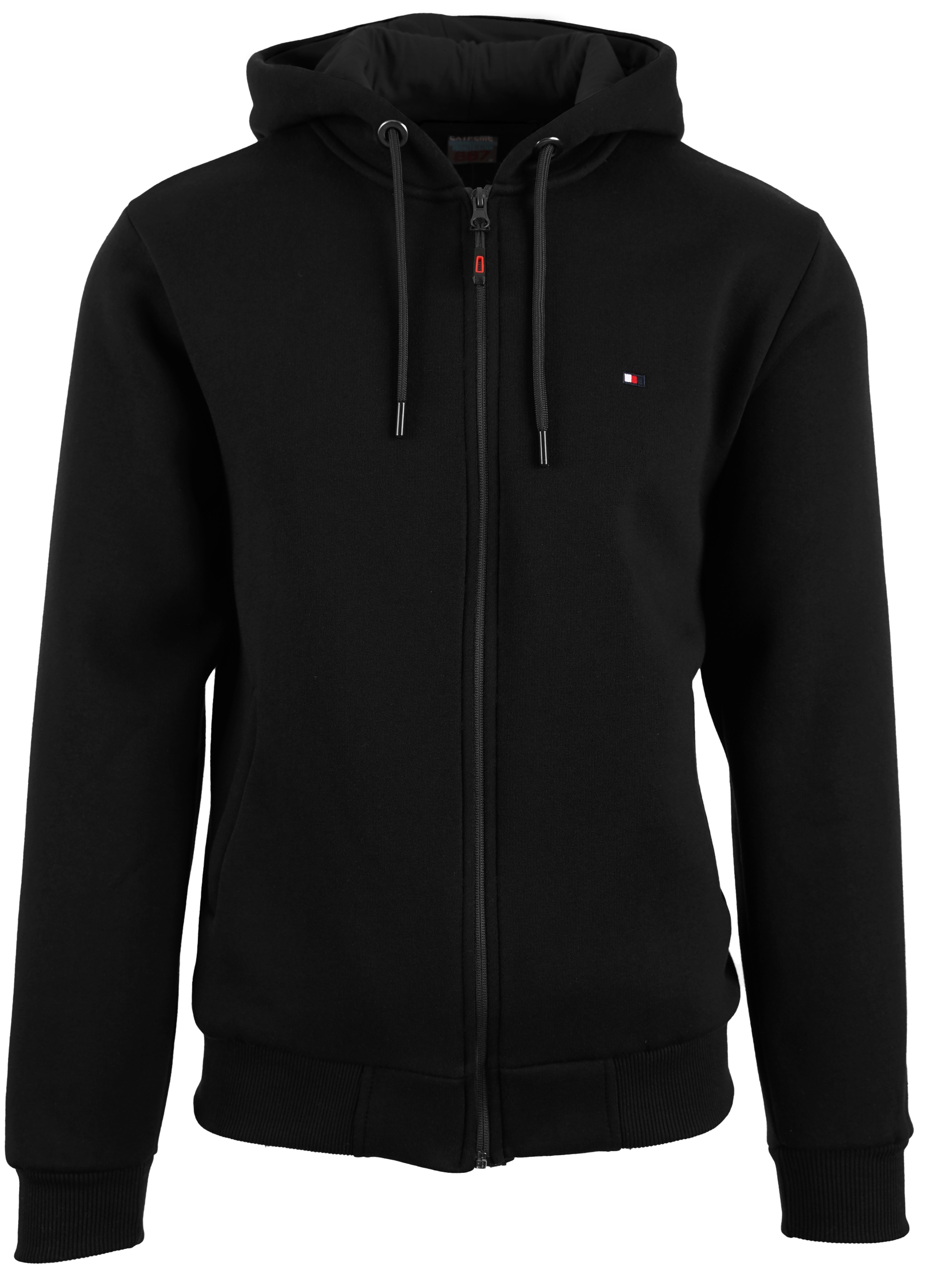 

Bluza Męska Rozpinana Z Kapturem Czarna Gruba XL