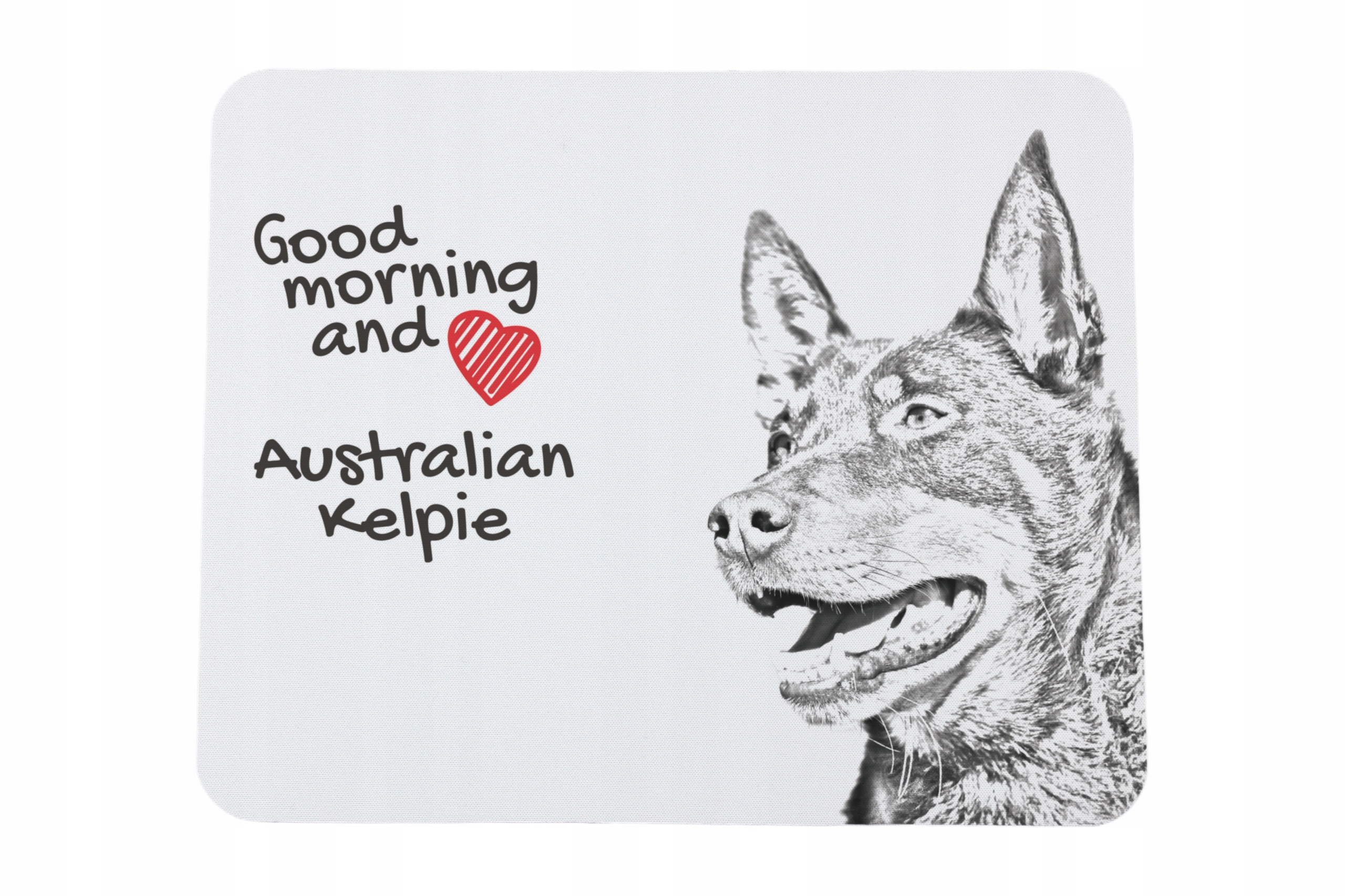 Owczarek australijski kelpie podkładka pod myszkę z nadrukiem, personaliz