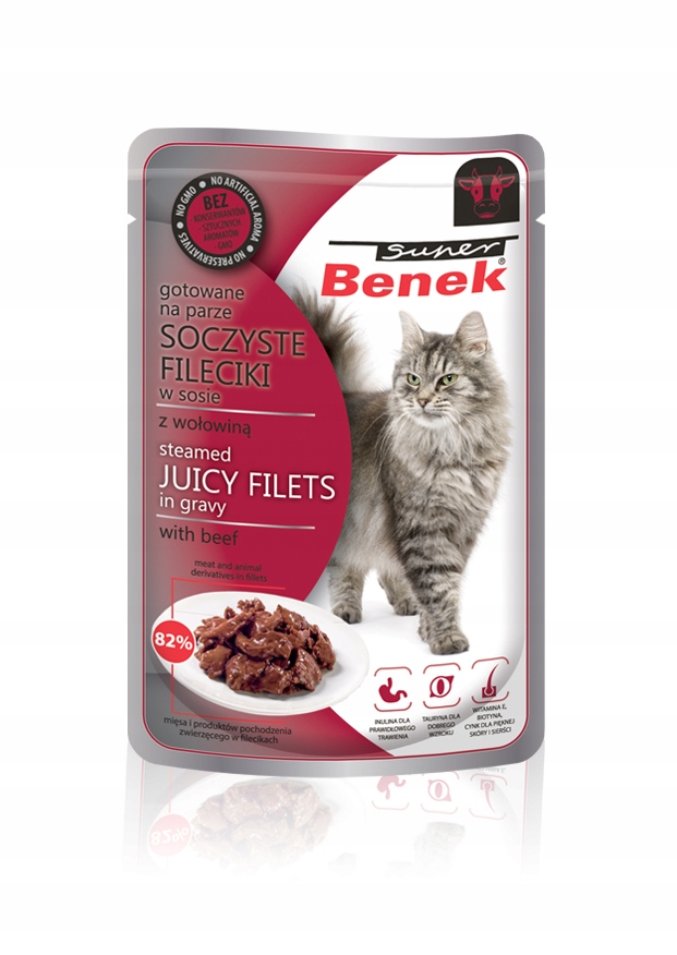 

Super Benek Fileciki w sosie z wołowiną 85g