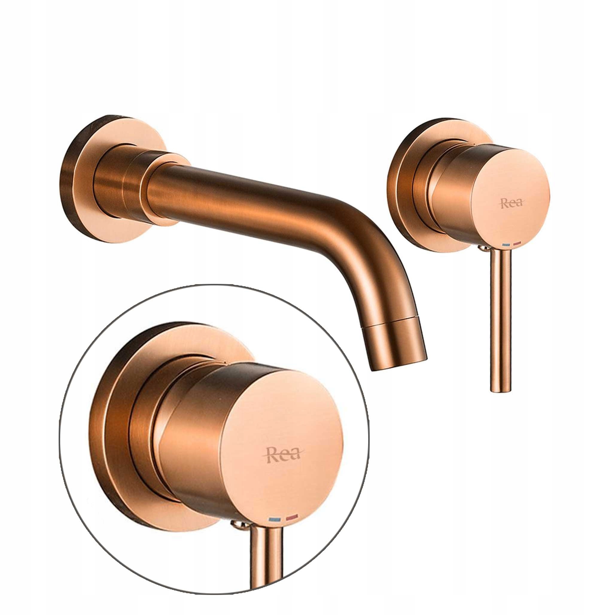 Podomítková baterie Rea Lungo Long Měděná měď kartáčovaná Box