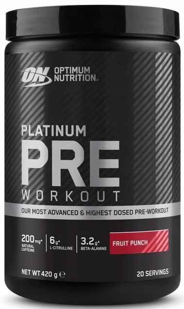 Optimum Nutrition Předtréninkový Nápoj Platinum 420g Kofein