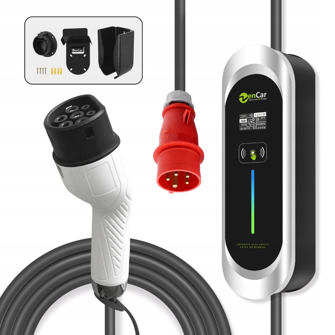 

Ładowarka New Zencar 7kW type2 adapter 230V