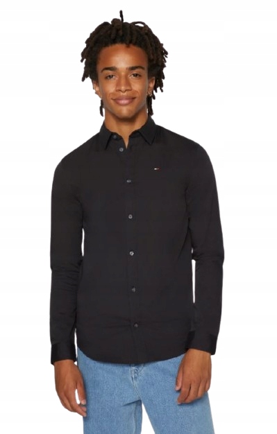 Pánské tričko Tommy Jeans černé, Elegantní , XXL, J2C