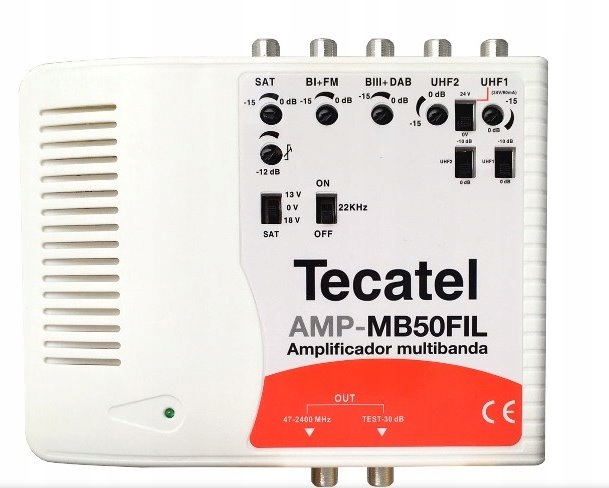 Tecatel zesilovač AMP-MB50FIL 45dB, Lte, 5 vstupů
