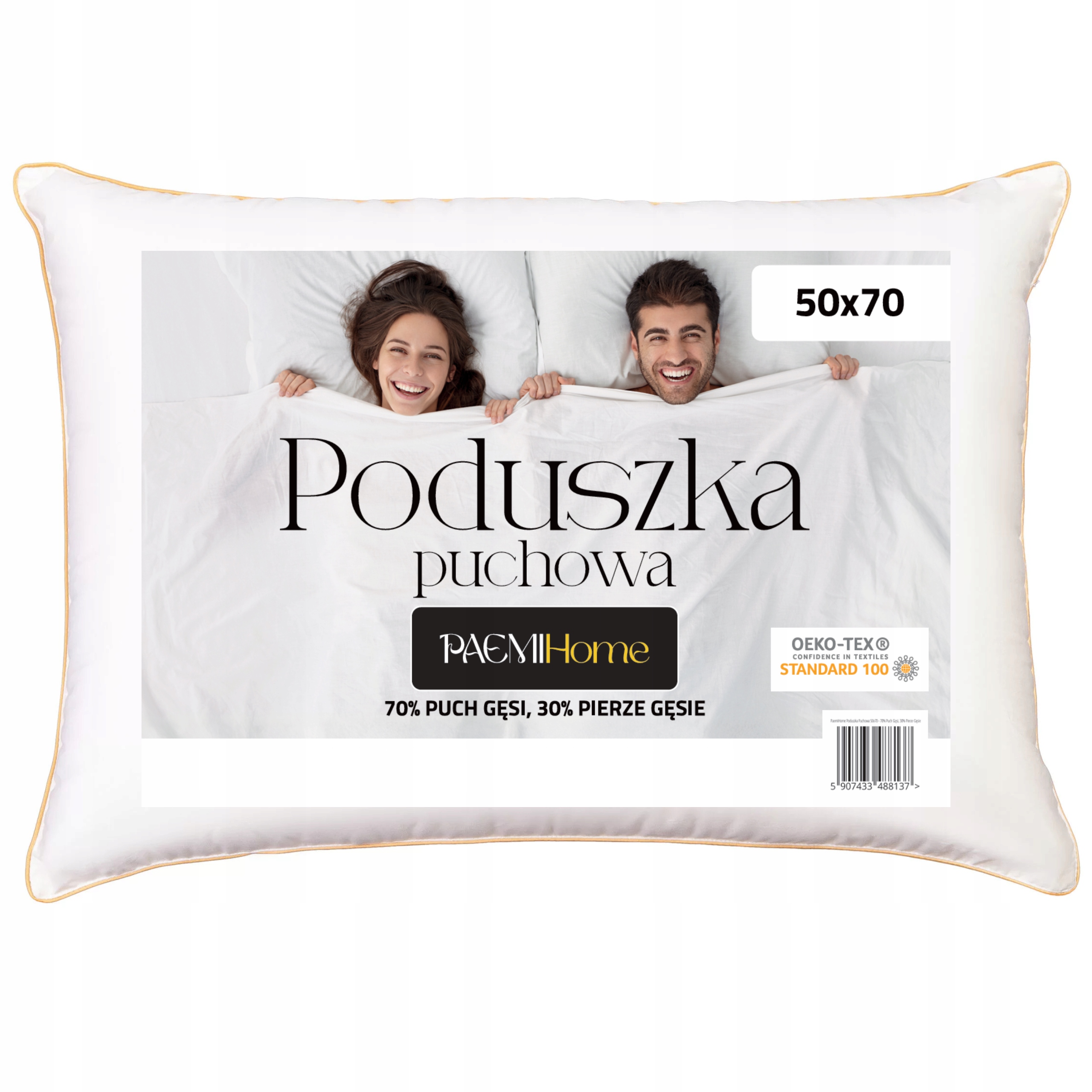 Přírodní Polštář z husího peří 50x70 Péřový PaemiHome