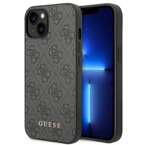 Guess GUHCP14MG4GFGR iPhone 14 Plus 15 Plus 6.7" šedé/šedé tvrdé pouzdro 4G