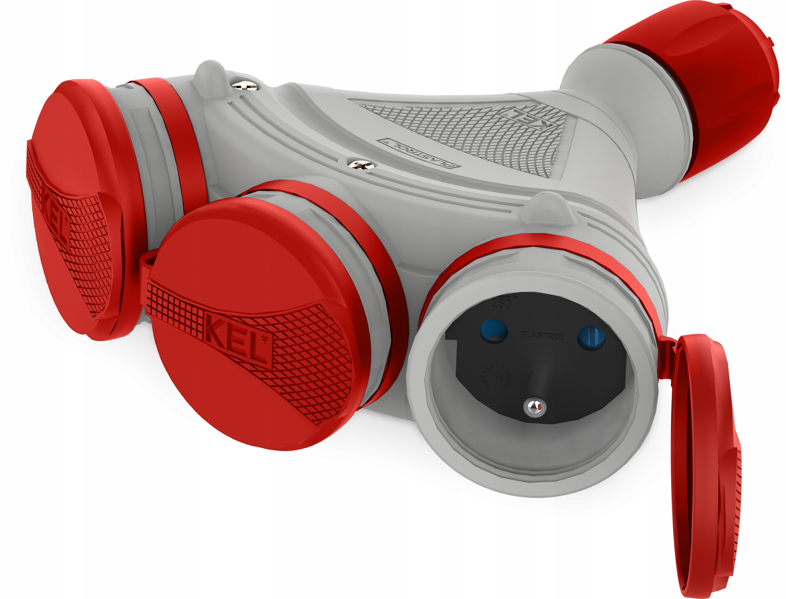 

Gniazdo trójnik rozgałęźnik GN-X3 IP54 Szaro-czer