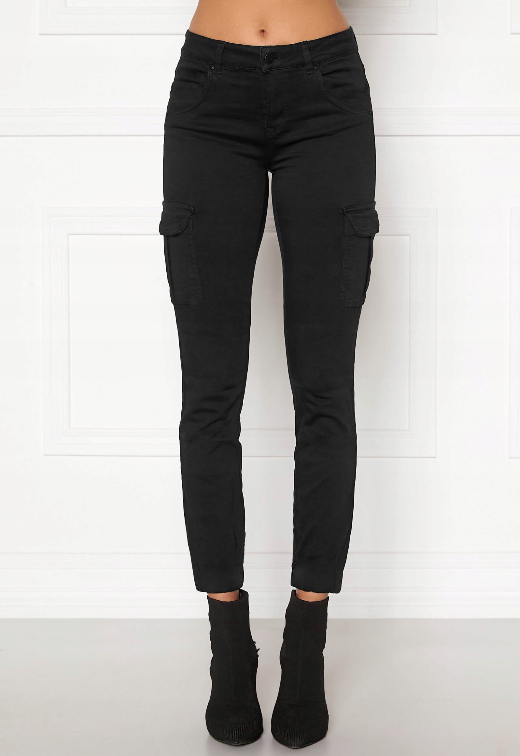 SPODNIE BOJÓWKI Z KIESZENIAMI DAMSKIE CARGO CZARNE MILITARNE DUŻE ROZMIARY Kolekcja XS S M L XL 2XL 3XL 4XL XXL XXXL XXXXL dżinsy