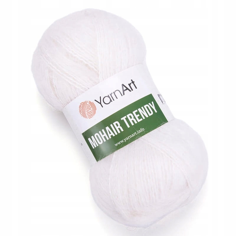 YarnArt Mohair Trendy 101 Biały/ Dużo Mohairu