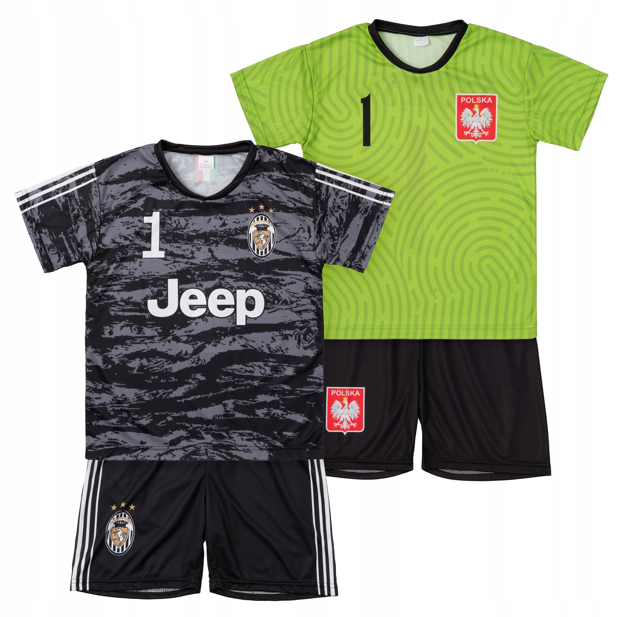 Strój komplet piłkarski Szczęsny Juventus Turyn i Polska rozm. 128