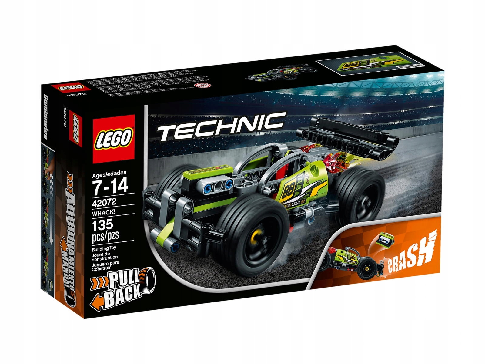 

Lego 42072 klocki Technic Żółta wyścigówka