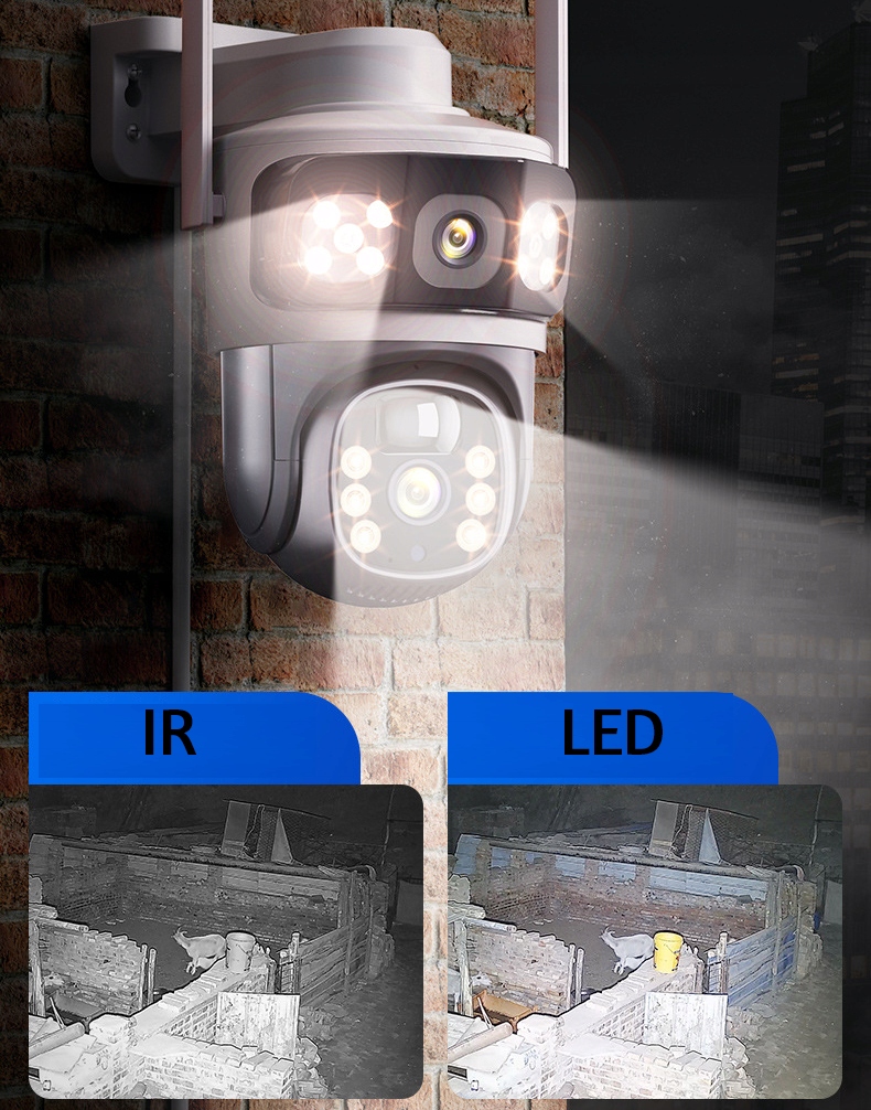 PODWÓJNA KAMERA SOLARNA 2W1 NA KARTE SIM 4G LTE ZEWNĘTRZNA OBROTOWA GSM Marka Fortis