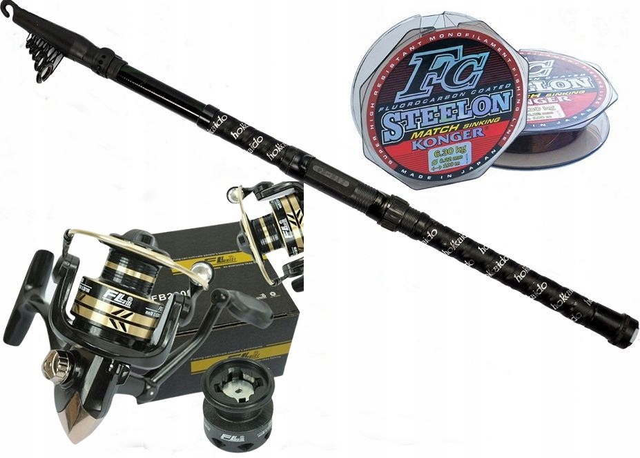 Zestaw Wędkarski 1 X Wedka 1 X Kołowrotek Spławik Grunt