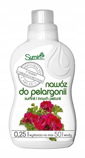 

Nawóz płynny do Pelargonii i SurfiniI 250 ml Sumin