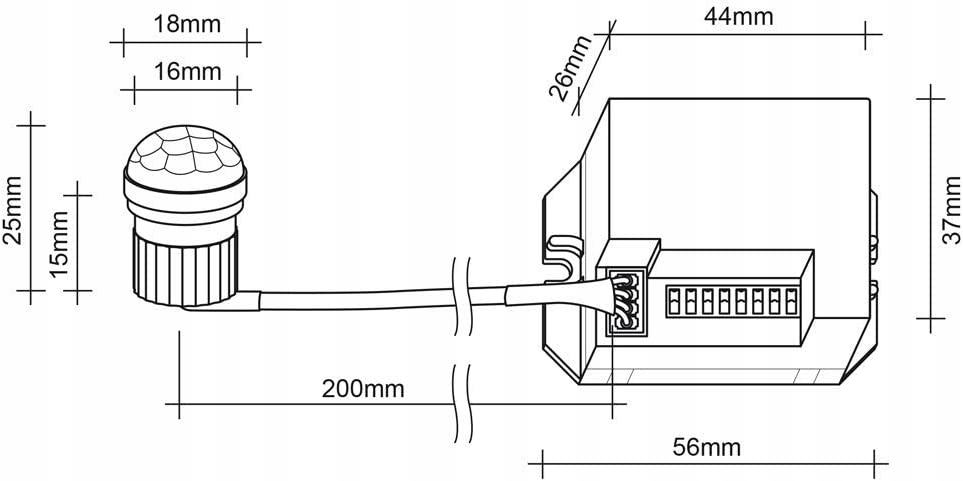 LED senzor pohybu Mini 360° senzor Mini soumraková sonda 12-24V LED senzor Jiný typ